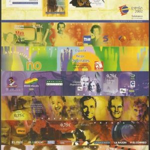 3943. Sello Exposición Mundial de Filatelia Juvenil 2002