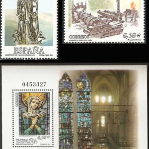3952-54. Sello Arte español. Herrería, cruceiro y catedral