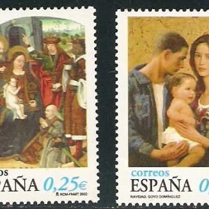 3955-56. Sello Navidad. Retablo y lienzo.
