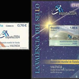 4033-34. Exp. Mundial de Filatelia ESPAÑA 2004