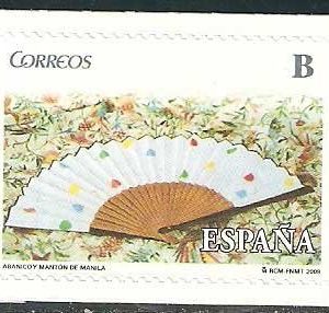4454.Abanico y Mantón de Manila