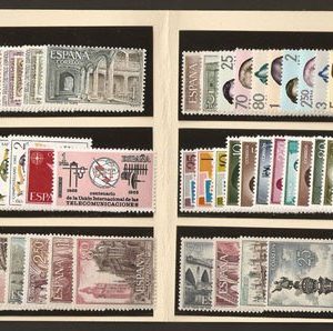 Año completo de sellos 1965 (sin escudos)