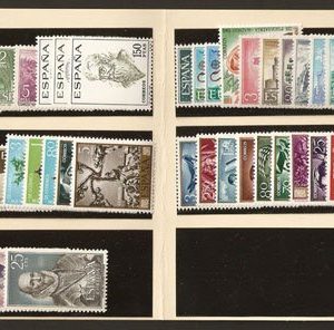 Año completo de sellos 1966 (sin escudos)