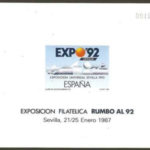 Prueba Lujo nº011.EXPOSICIÓN FILATÉLICA RUMBO AL 92.Sevilla
