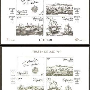 Prueba Lujo nº012/13.EXP. FILATÉLICA DE AMÉRICA Y EUROPA ESPAMER