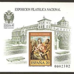 Prueba Lujo nº019. EXP. FILATÉLICA NACIONAL EXFILNA’89.Toledo