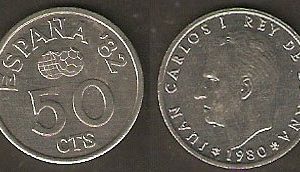 Monedas. 0.50 céntimos S/C