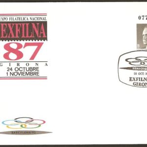 010. Sobre Entero Postal EXFILNA’87.Gerona