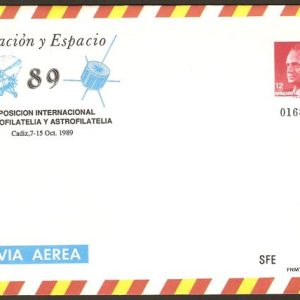 014. Sobre Entero Postal AVIACIÓN Y ESPACIO’89.Cádiz