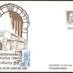 016. Sobre Entero Postal FILATEM’90.Palencia