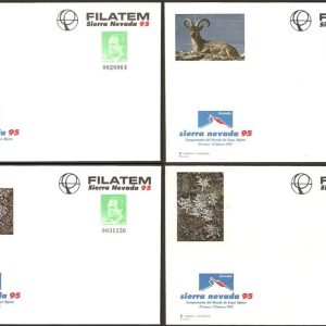 025. Sobre Entero Postal FILATEM’95.Granada (JUEGO DE 4 SOBRES)