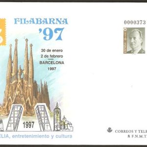 038. Sobre Entero Postal Feria y Exp. Filatélica FILABARNA’97
