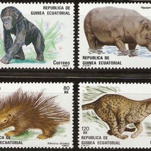 Sellos Guinea Ec. 039-42.Fauna