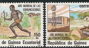 Sellos Guinea Ec. 045-46.Año Mundial de las Comunicaciones