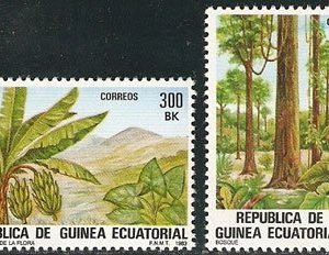 Sellos Guinea Ec. 047-48.Flora autóctona