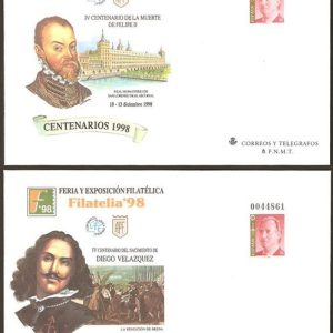 050-51. Sobre Entero Postal FILATELIA’98 (2 SOBRES)