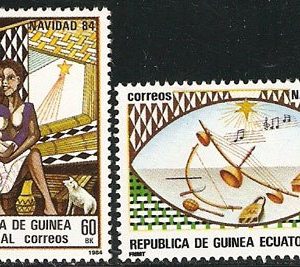 Sellos Guinea Ec. 063-64.Navidad 1984