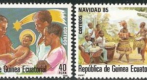 Sellos Guinea Ec. 071-72.Navidad 1985