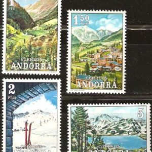 Serie sellos Andorra 073-76. Paisajes