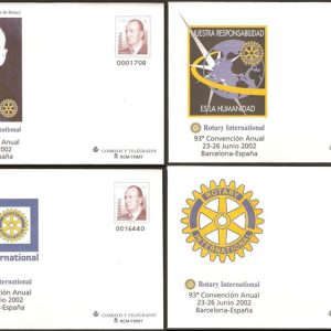 080. Sobre Entero Postal Rotary International (4 SOBRES)