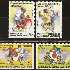 Sellos Guinea Ec. 081-84.Mundial Fútbol México 86