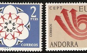 Serie sellos Andorra 085-86. Europa
