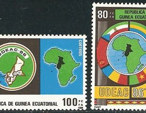 Sellos Guinea Ec. 085-86.Unión Estados África Central