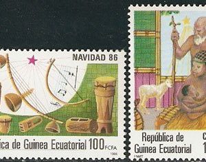 Sellos Guinea Ec. 087-88.Navidad 1986