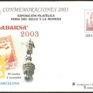 088. Sobre Entero Postal FILABARNA’2003 (1 SOBRE)