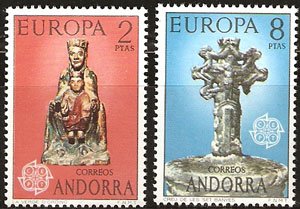 Serie sellos Andorra 089-90. Europa