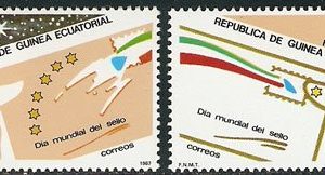 Sellos Guinea Ec. 094-95.Día Mundial del Sello