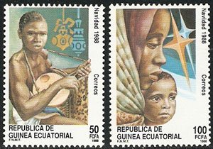 Sellos Guinea Ec. 107-08.Navidad 1988