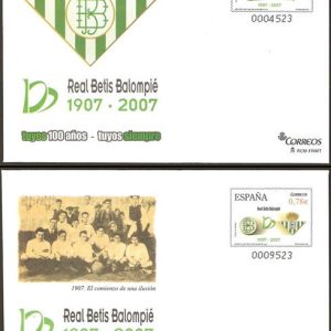 116-17. Sobre Entero Postal del Real Betis (2 SOBRES)