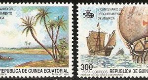 Sellos Guinea Ec. 129-30.V Cent. del Descubrimiento de América