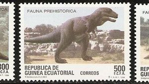 Sellos Guinea Ec. 182-84.Fauna prehistórica