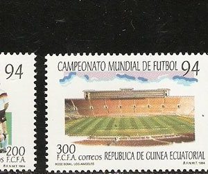 Sellos Guinea Ec. 186-88.Mundial de Fútbol 1994