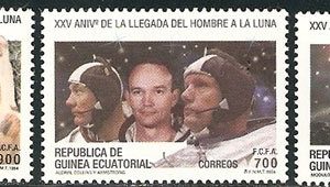 Sellos Guinea Ec. 189-91.XXV aniv. llegada hombre a la Luna