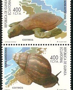 Sellos Guinea Ec. 244-47.Fauna autóctona