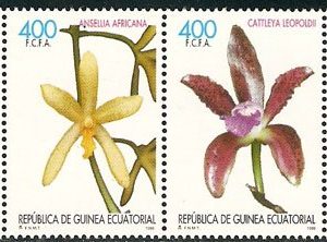 Sellos Guinea Ec. 255-58.Orquídeas