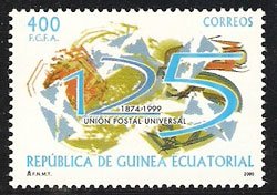 Sellos Guinea Ec. 275.125º Aniv. Unión Postal Universal