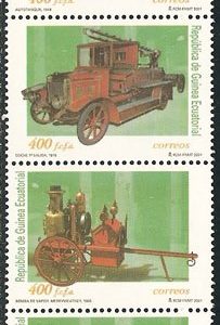 Sellos Guinea Ec. 280-83.Vehículos de bomberos