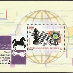 Sellos Guinea Ec. 314.HB Olimpiada de Ajedrez 2002