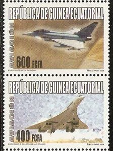 Sellos Guinea Ec. 345-48.Aviación 2004