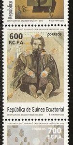 Sellos Guinea Ec. 353-55.Cent. Nacimiento Salvador Dalí