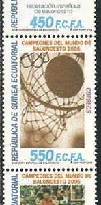 Sellos Guinea Ec. 378-80.España Campeón Mundo de Baloncesto