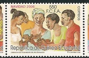 Sellos Guinea Ec. 381-83.Navidad 2006