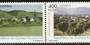 Sellos Guinea Ec. 384-87.50º Aniv. Comunidad Económica Europea