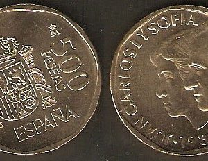 Monedas. 500 pesetas S/C