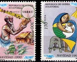 Sellos Guinea Ec. 131-32.Navidad 1990