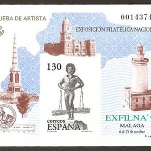 Prueba Lujo nº035.EXPOSICIÓN FILATÉLICA NACIONAL EXFILNA’95.MÁLA